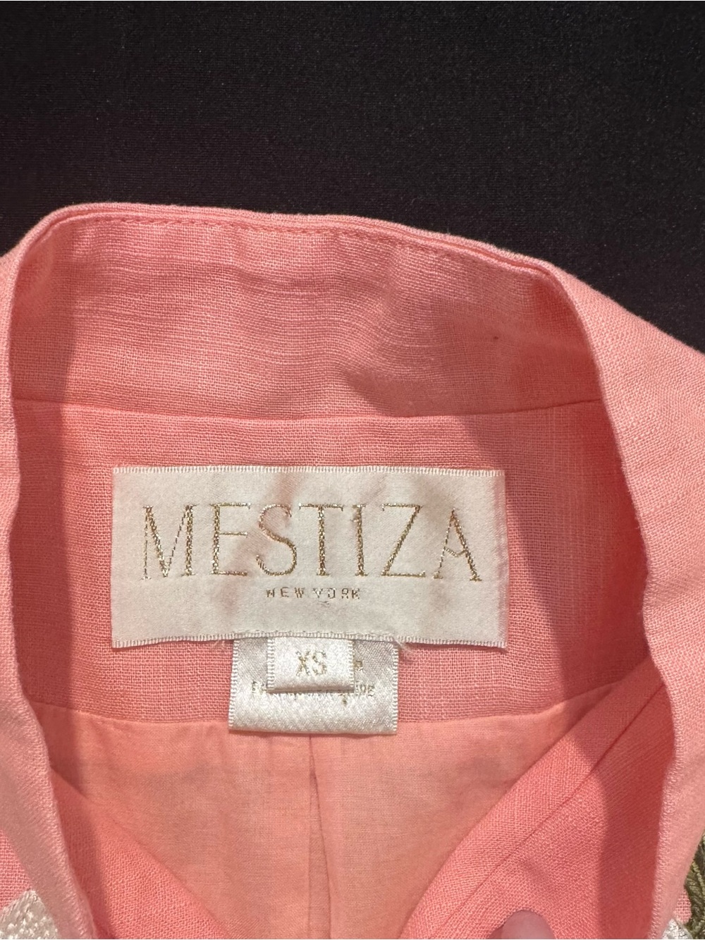 Mestiza New York - Eliana Pink Floral Embroidered Puff Sleeve Dress / XS - Picture 2 of 6